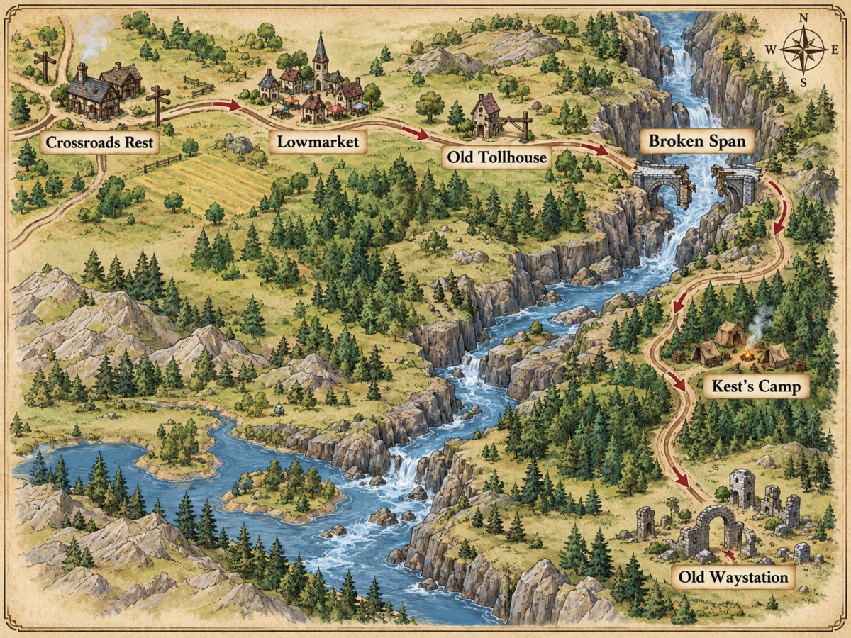 Adventure route map from ITank Prime Lite